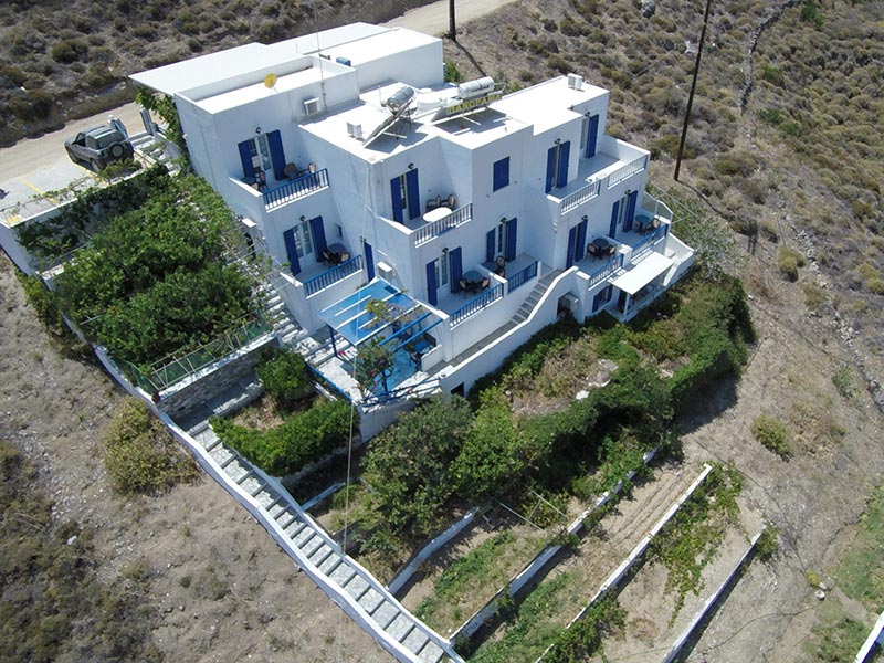 Panorama chambres, Livadi - Serifos