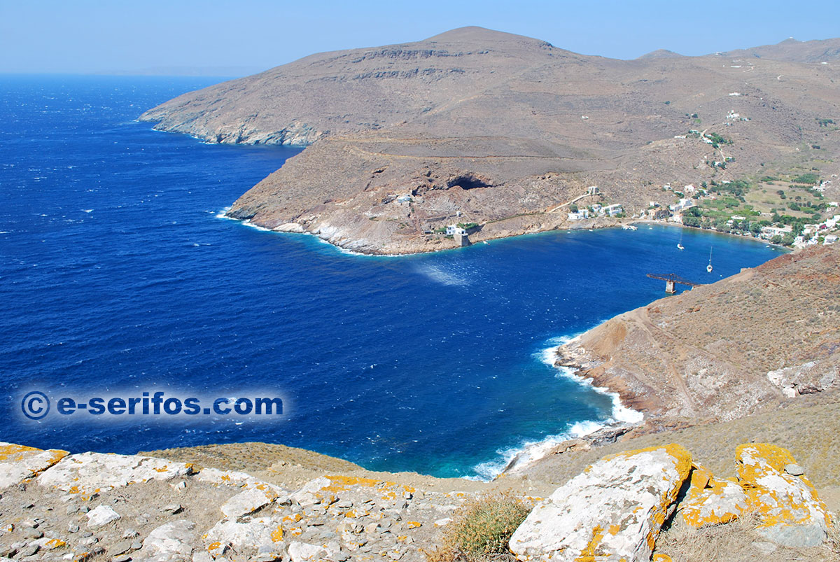 Le golfe de Megalo Livadi à Serifos